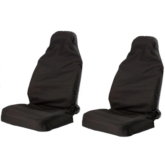 BLACK UNIVERSAL WATERPROOF SEAT COVERS 
