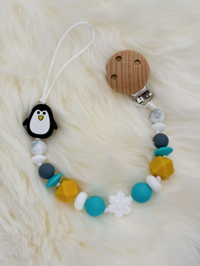 Attache tétine Pingouin 🐧  