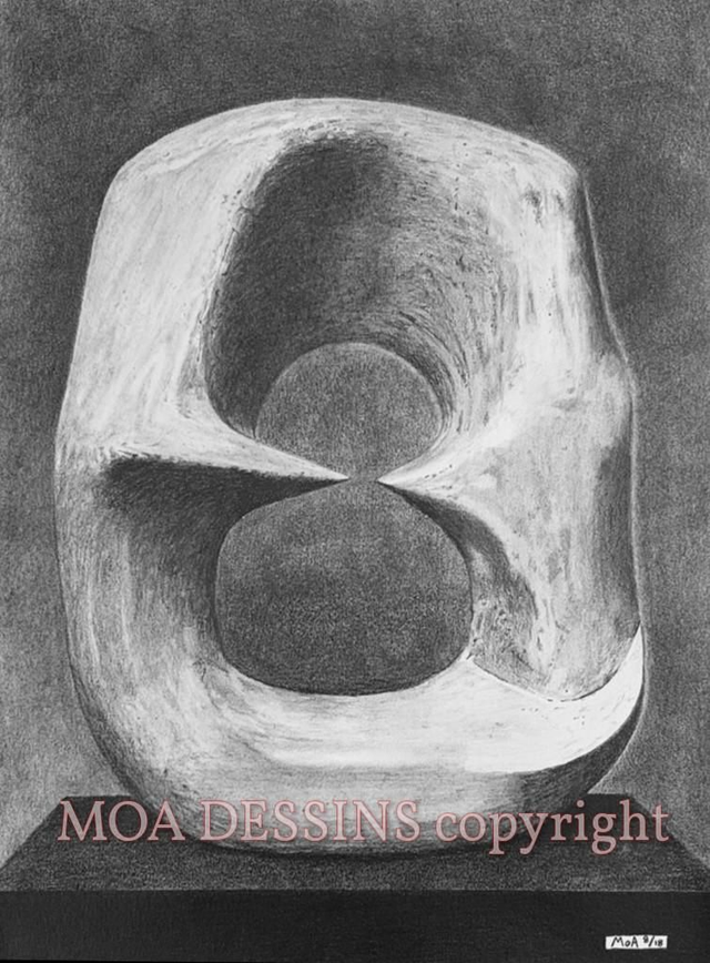 Oval with point (Reproduction dessin original)