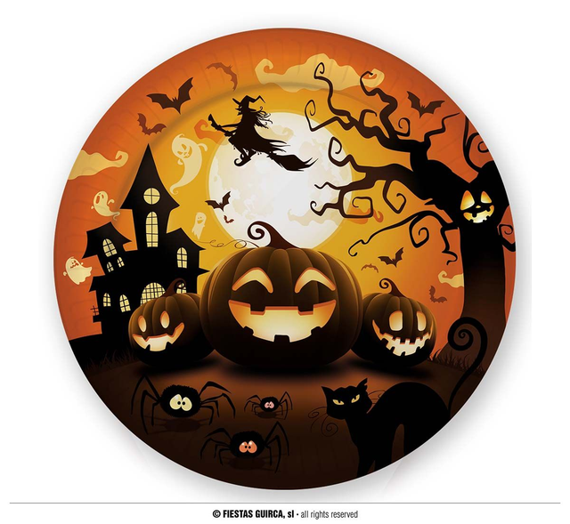 PARTY HALLOWEEN ZUCCA PIATTI CM 23 