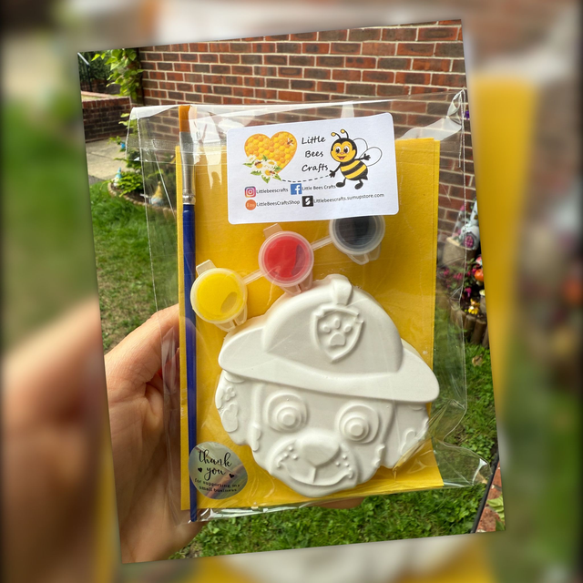 Marshall Painting Kit - Paw Patrol Theme  - Party Bag Filler - Kids Activity - Painting kit - Birthday Activity 