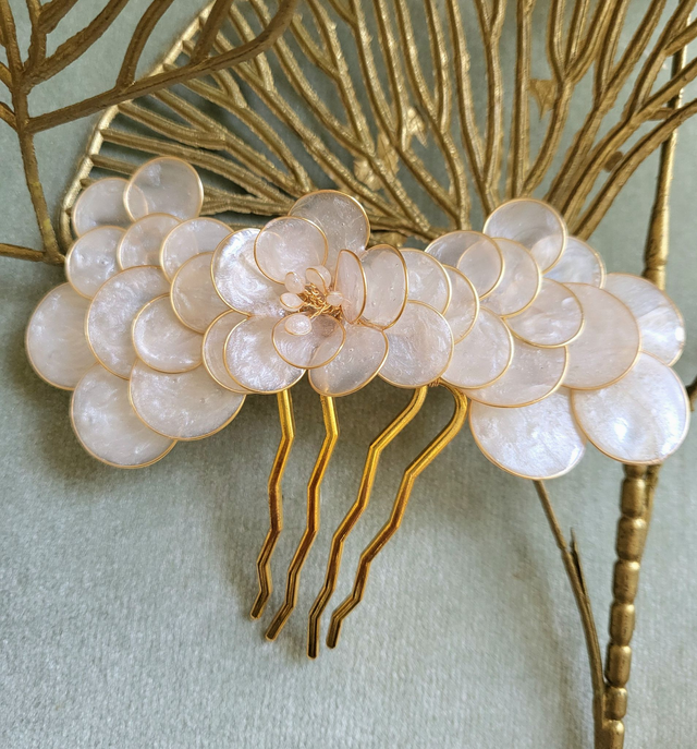 PEIGNE de mariage en résine, accessoire de la mariée-Collection BACCHUS