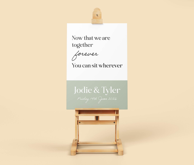 Seating Sign - 'Simply Wed' Design