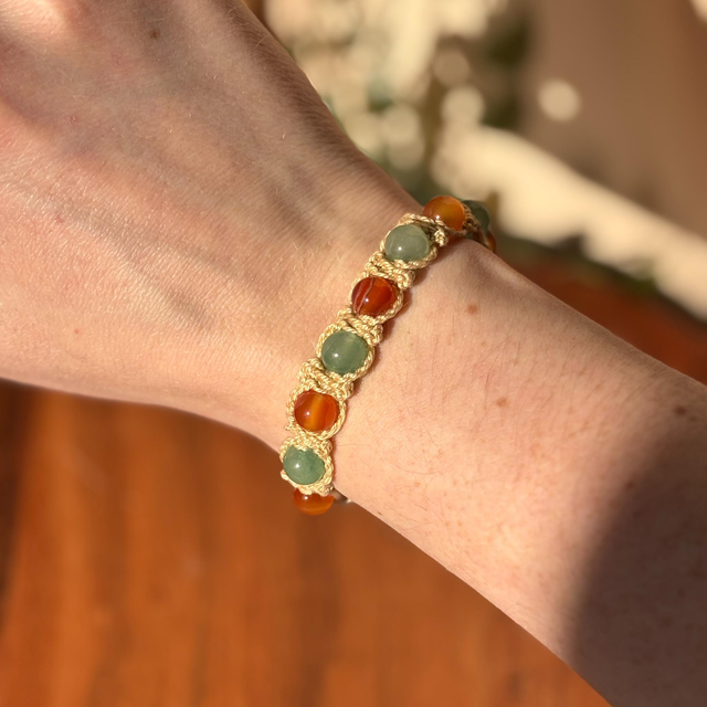 Aventurine et cornaline