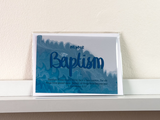 Wave Baptism card