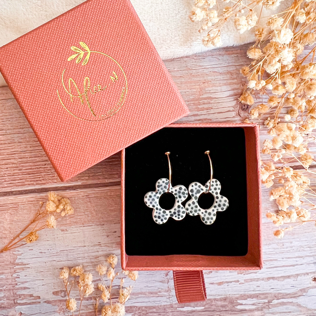 Boucles d’oreilles porcelaine