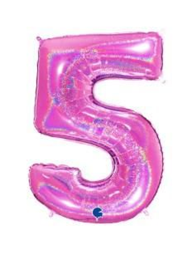 Numero 5 Holografico Fuxia
