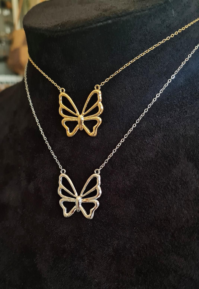 Collier en acier inoxydable "Envol" or ou argent 