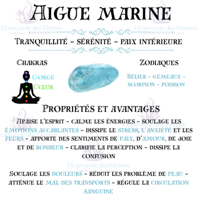 Orgonite en pendentif " Fleur de vie " Aigue Marine