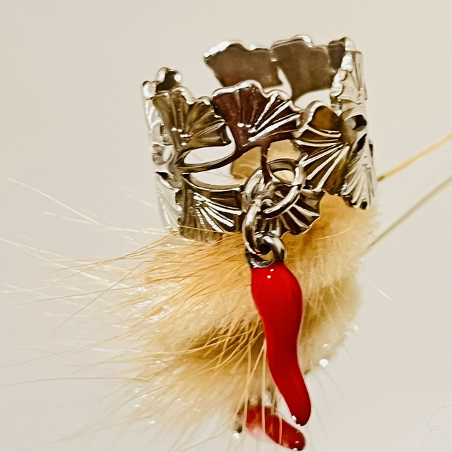 Gingko corail-pièce unique