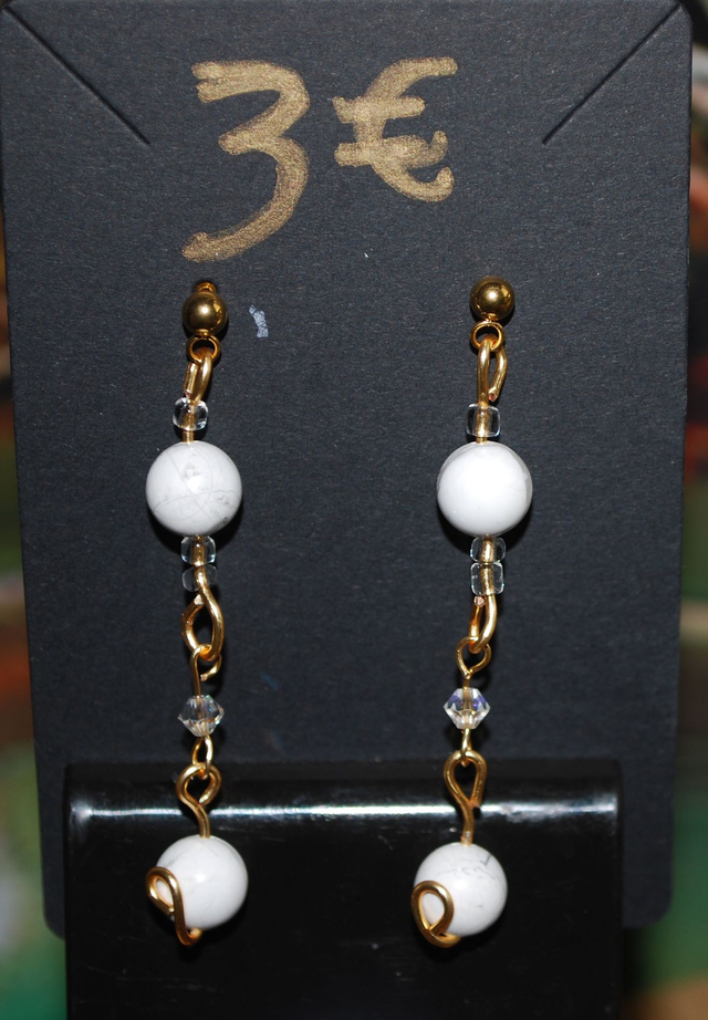 Boucles d&#039;Oreilles Howlite