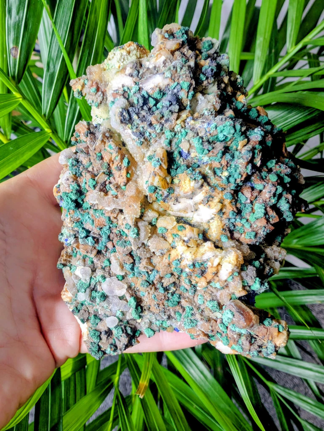 AZURIE MALACHITE WITH DOLOMITE - weight 563g, size 11x8x4cm