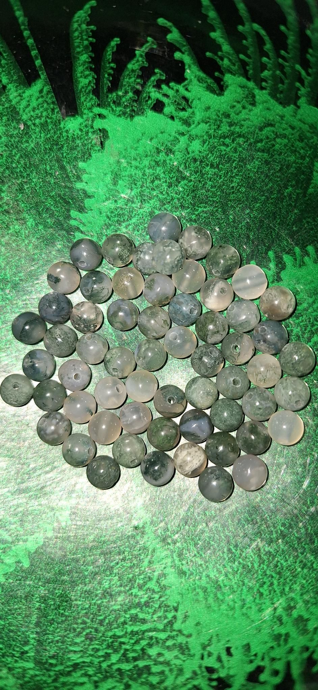 Moss agate 6mm