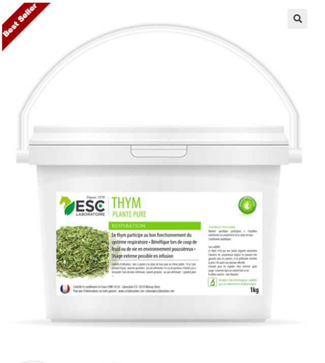 THYM – Hygiène et confort respiratoire cheval – Plante pure