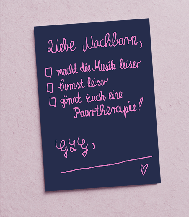 "Liebe Nachbarn" Postkarte 