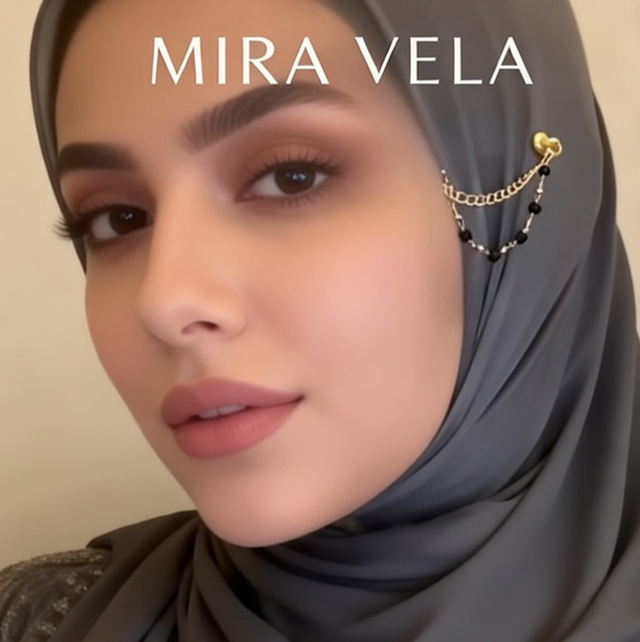 Mira Magnet - deux étages perles noires 