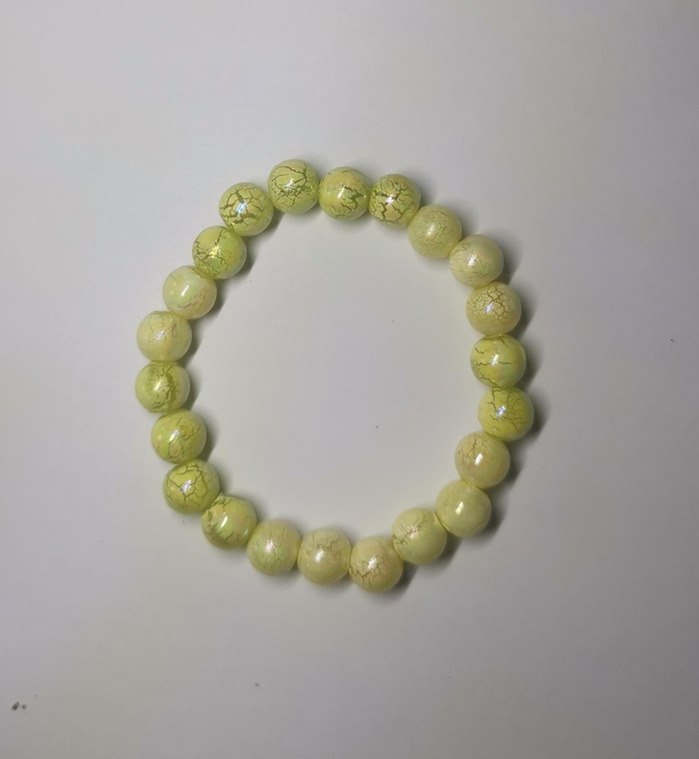 Création jaune craquelé 