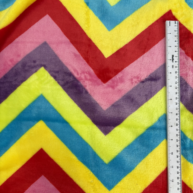 Big Rainbow Chevron Cuddle Fleece