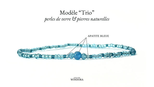 Bracelet | Apatite Bleue - Trio (B)