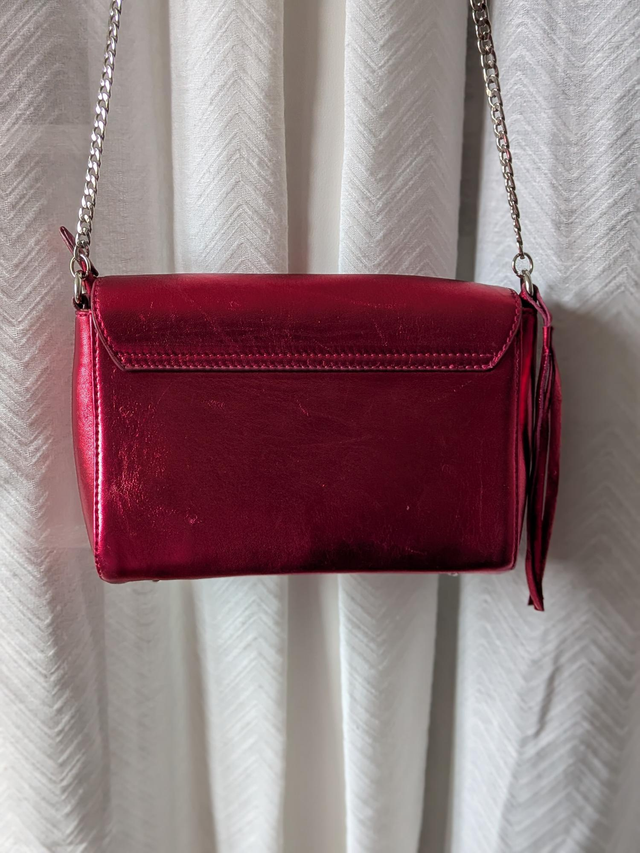 Fuchsia festif - Sac Bandoulière chaîne