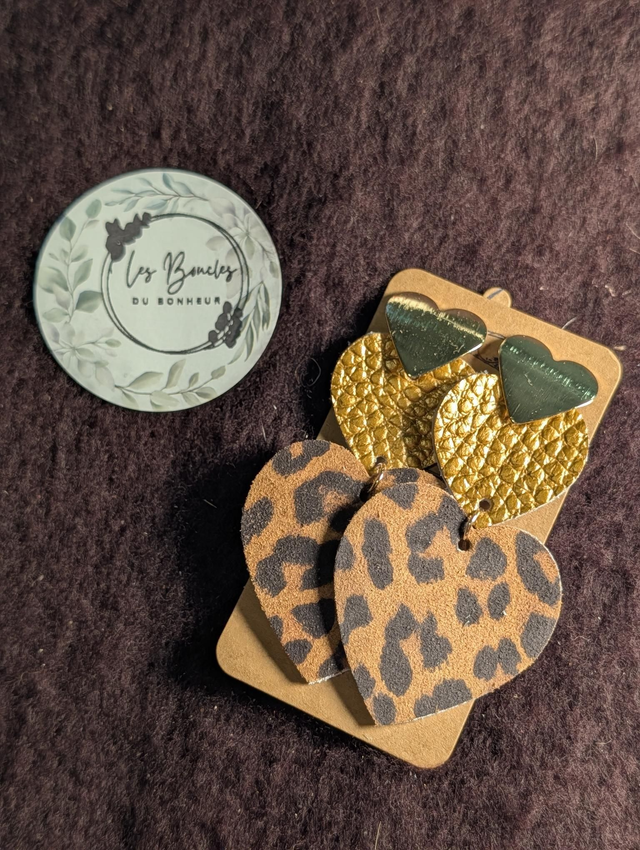 Boucles d'oreilles Marie Laure léopard doré ml029