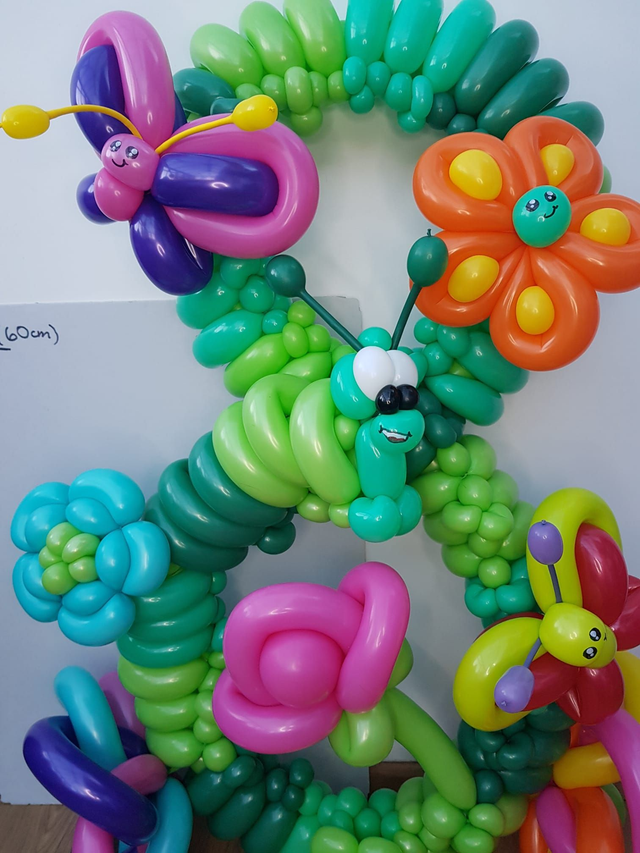 Number Eight (8th) Butterfly Balloon Sculpture - Green