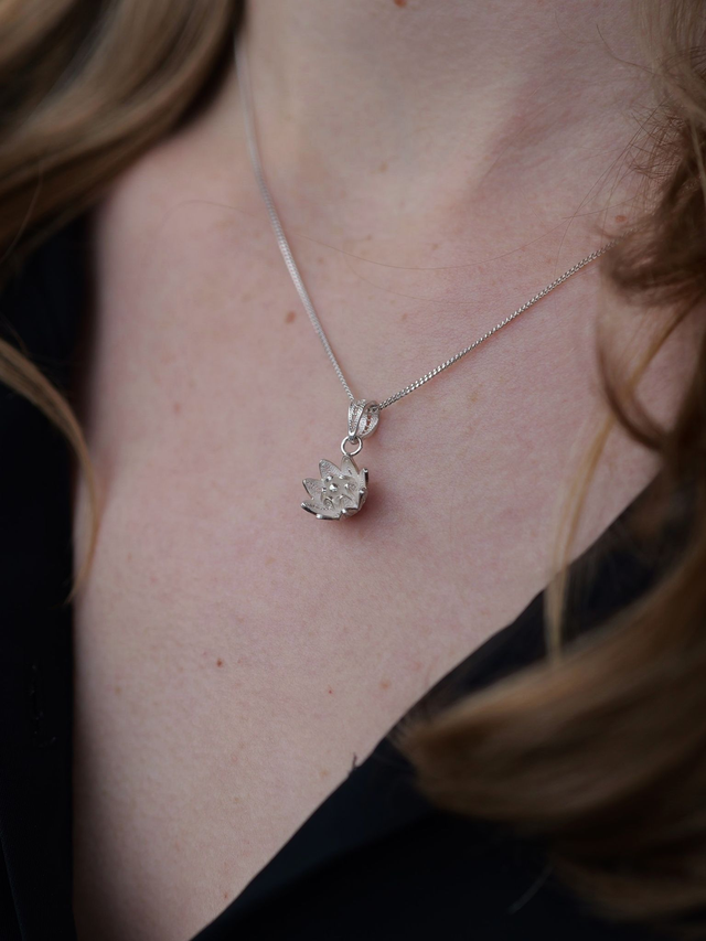 Small Folded Flower Pendant