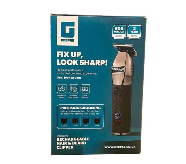 GEEPAS: RECHARGEABLE HAIR CLIPPER USB GTR56028