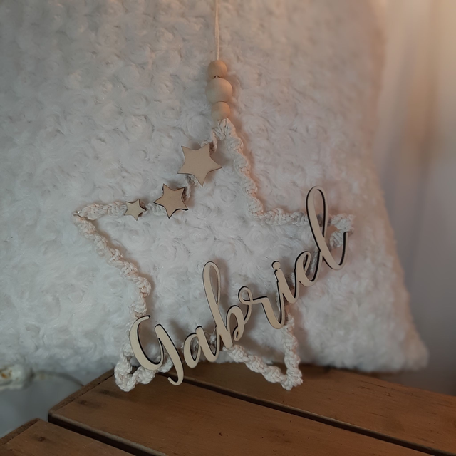 Etoile macramé prénom