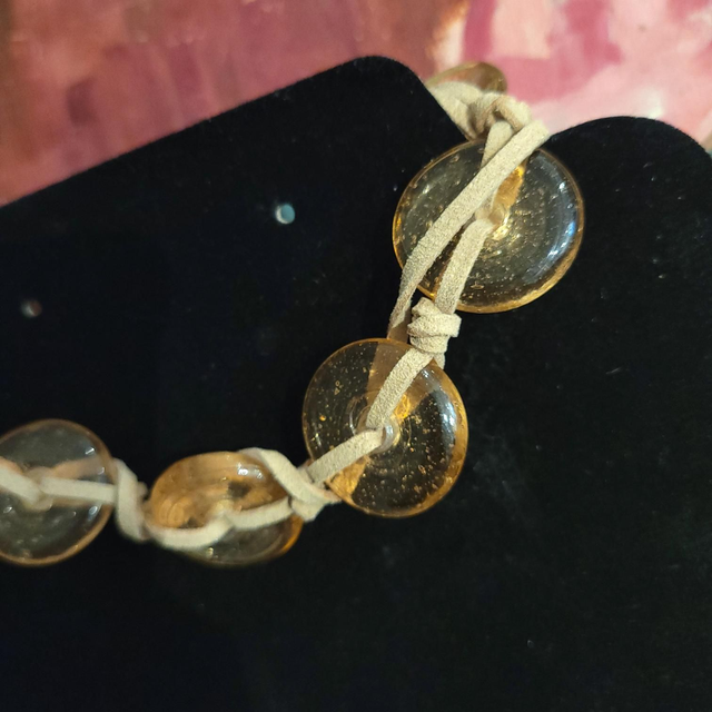 Opaque Orange Beaded Choker