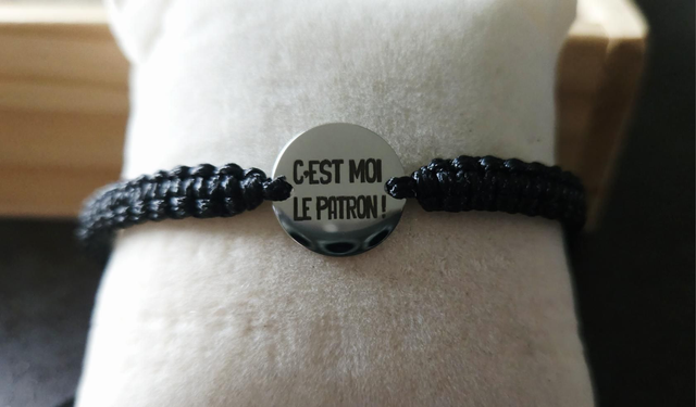 Bracelet &quot;c&#039;est moi le patron &quot;