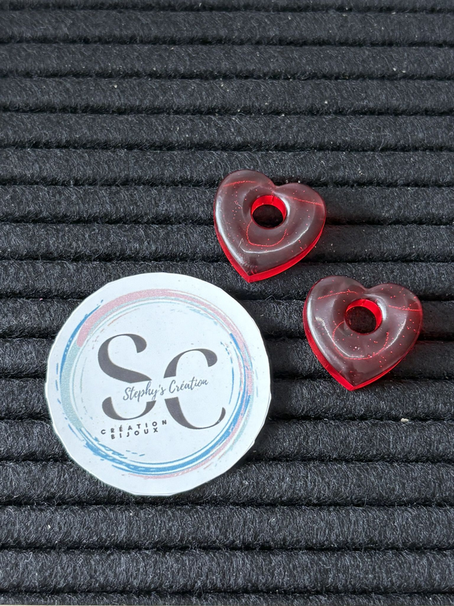 ❤️ Pampille &quot;LÉA&quot; – Cœur Rouge