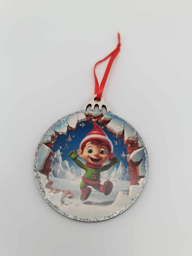 Suspension en bois sublimé pour sapin