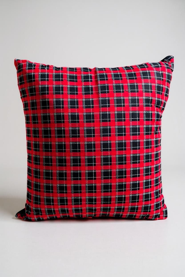 Red Plaid Cushion