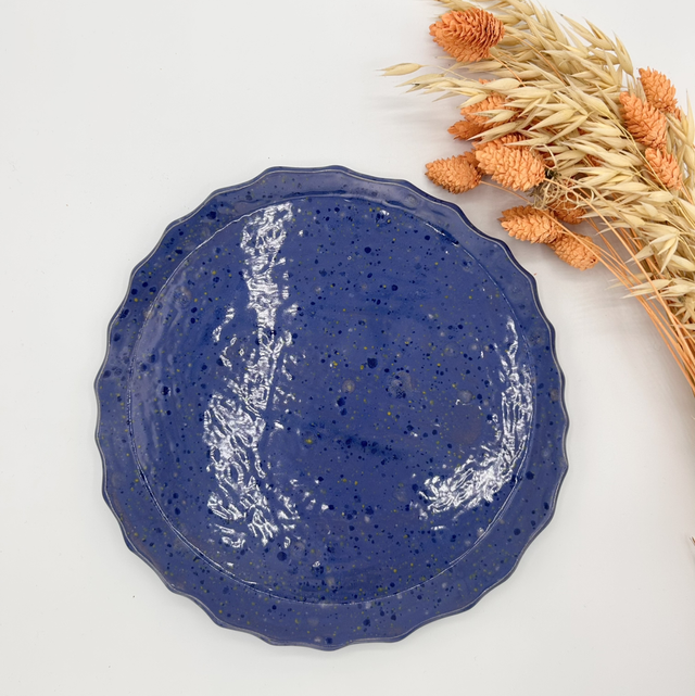 Plat rond « moucheté »