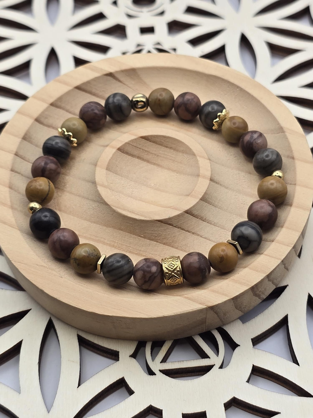 Bracelet Bois fossilisé 0,8 cm 