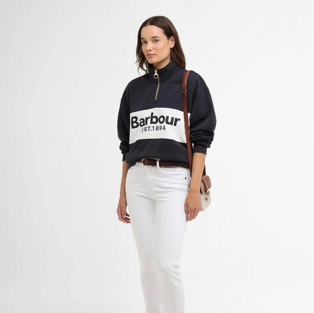 Barbour Zaria Quarter-Zip Jumper Navy