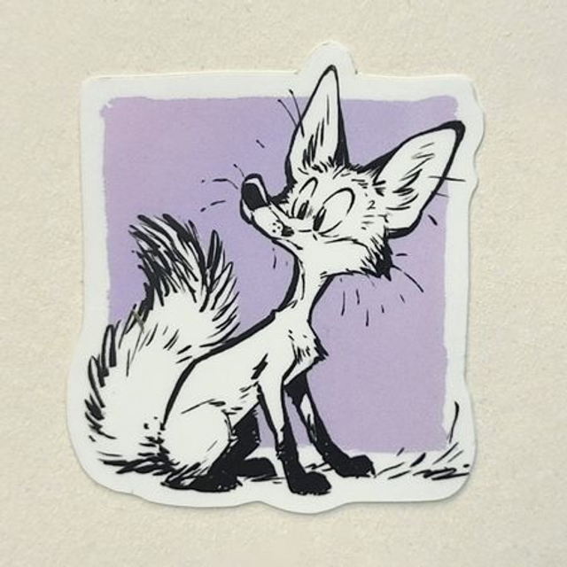 Ink fox purple shine sticker