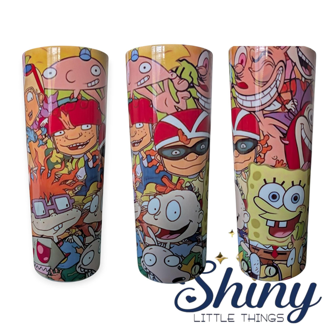 20oz Skinny 90s Cartoon Tumbler