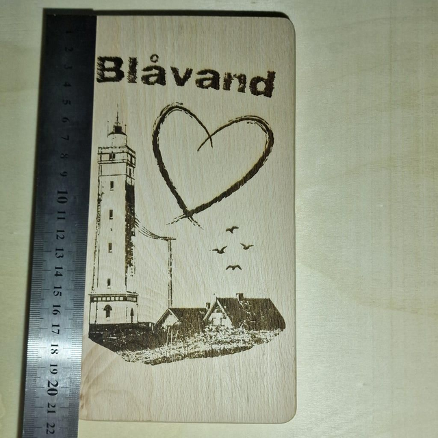 Holzbrett Blåvand-Liebe