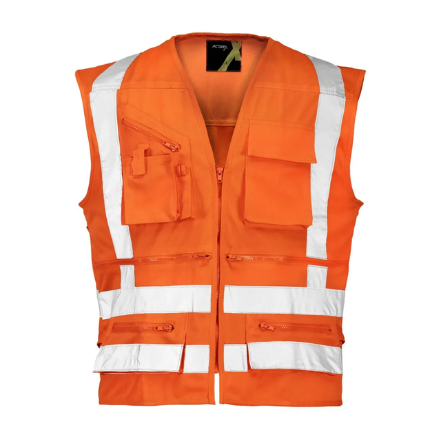 Chaleco Activex Geologo Alta Visibilidad 360° Naranjo Fluor
