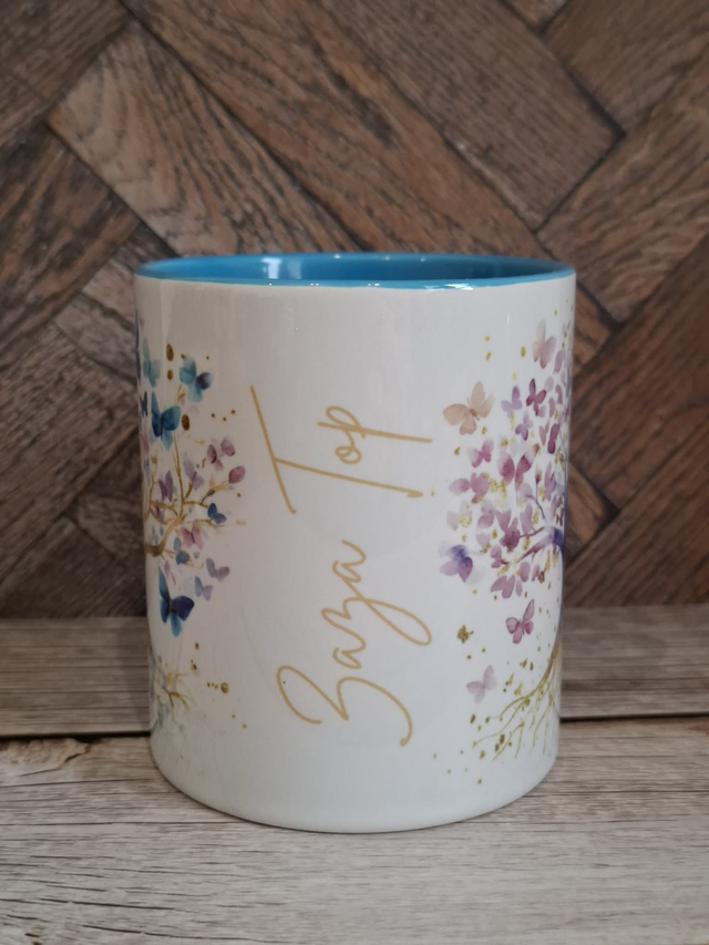 Mug bleu arbre de vie