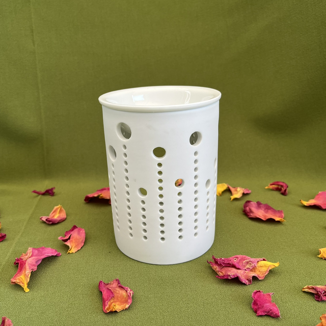 Brûleur à Fondants en porcelaine Blanc Mat