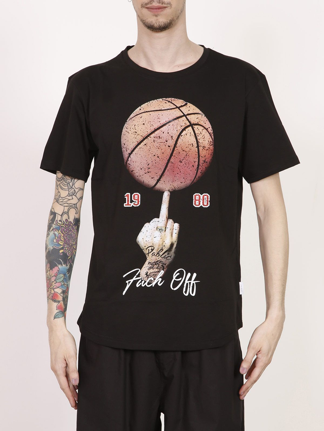 6438978532 - PABLIC T-shirt a mezza manica con stampa  basket