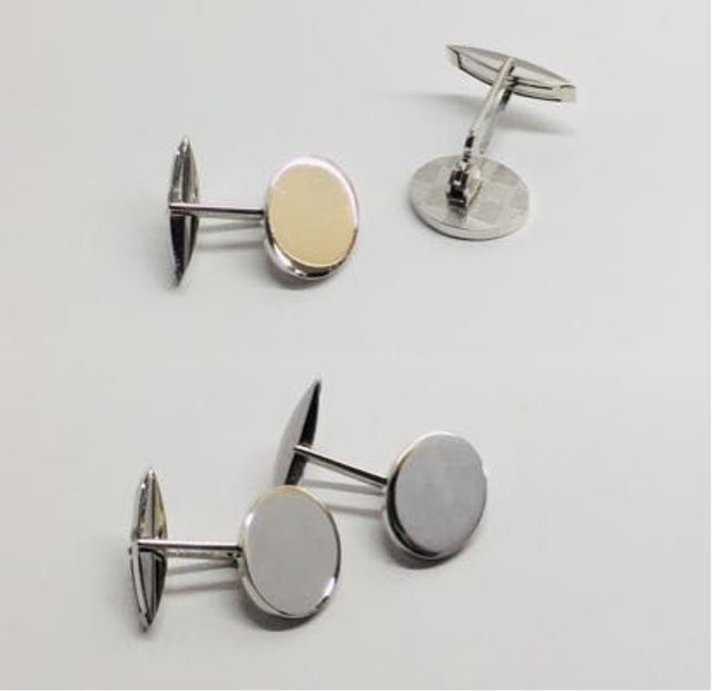 GEMELLI ARGENTO OVALI LUCIDI 