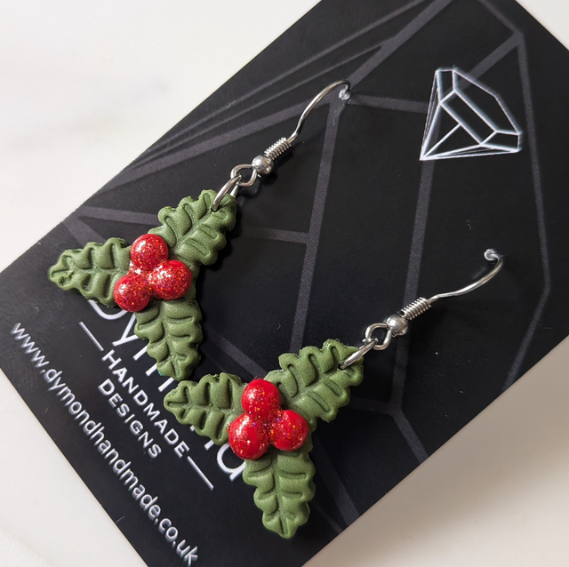 Christmas - Glittery Holly 