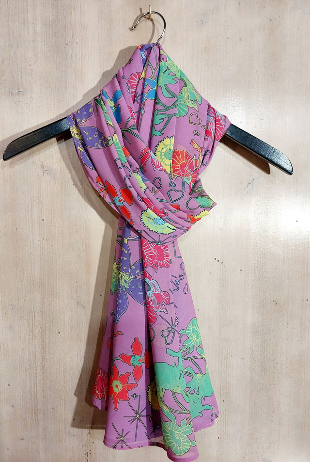 Orchidée. Foulard 200cm