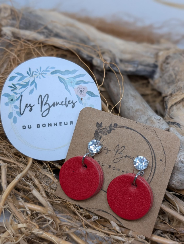 Boucles d&#039;oreilles Anti Gaspi rouge ag040