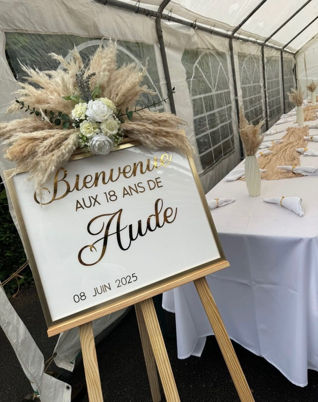 Panneau de bienvenue 40x50cm "Bohéme chic"