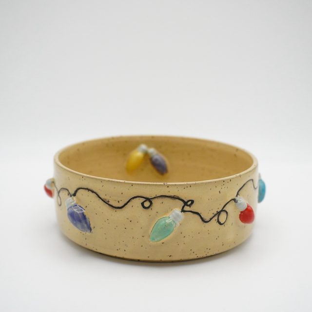 Lyskæde Skål Creme